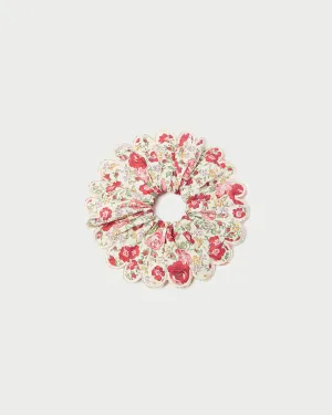 Frankie Red Floral Scallop Scrunchie
