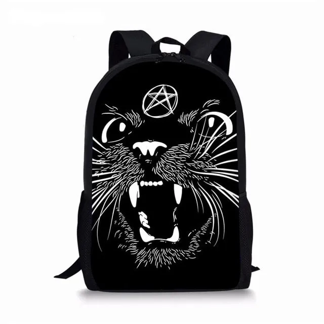 Girls 3Pcs/Set Back Pack Set or Individual Pieces  with your Choice of Cat themed prints