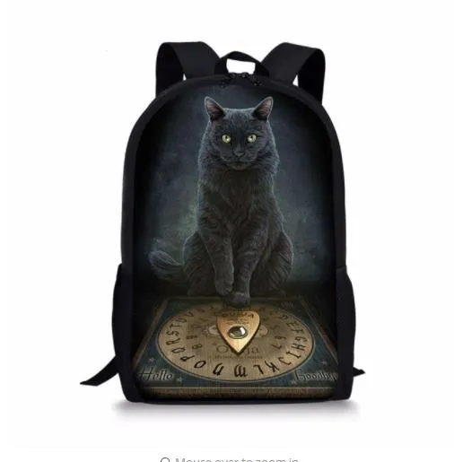 Girls 3Pcs/Set Back Pack Set or Individual Pieces  with your Choice of Cat themed prints