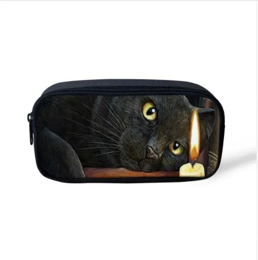 Girls 3Pcs/Set Back Pack Set or Individual Pieces  with your Choice of Cat themed prints