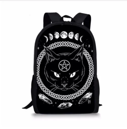 Girls 3Pcs/Set Back Pack Set or Individual Pieces  with your Choice of Cat themed prints