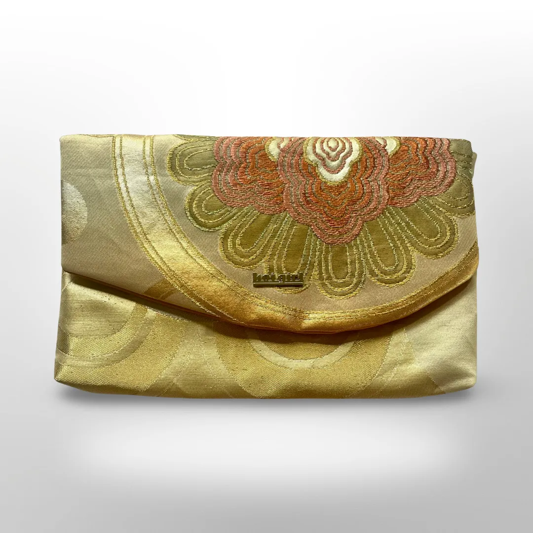 Gold and Pink Kiri Clutch