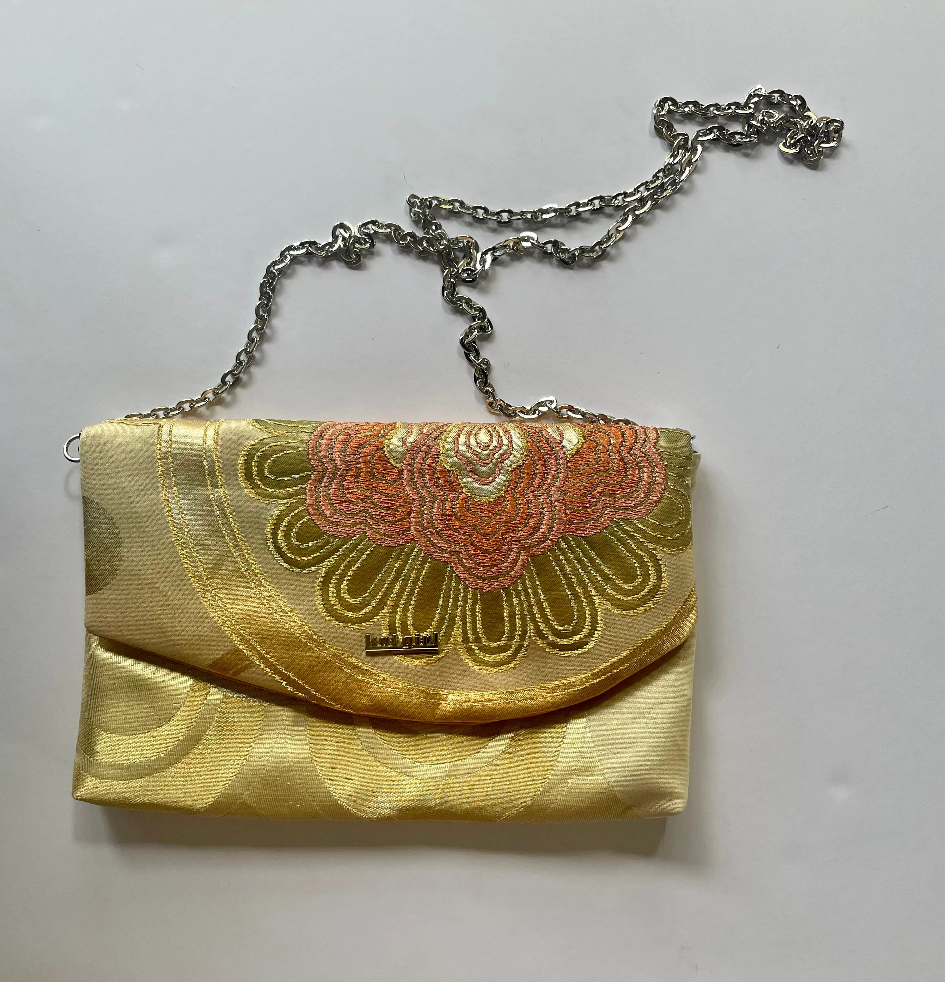 Gold and Pink Kiri Clutch