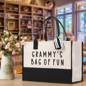 Grandma Bag Of Fun Tote Bag Grandma's Getaway Bag Grandma Grandma Gift Bag Shopping Bag Mothers Day Gift Live Love Spoil Bag Grandma GM1008