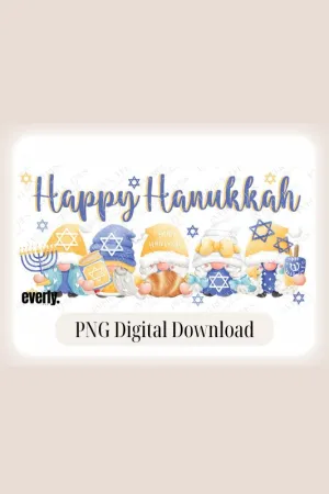 Happy Hanukkah Gnomes PNG Digital Download