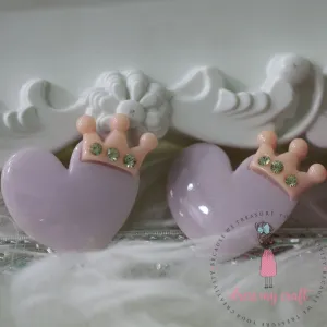 Heart with Crown - Mauve
