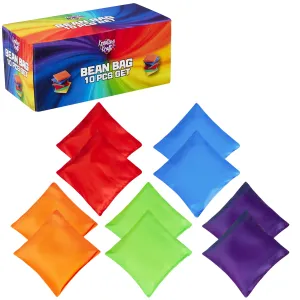 KreativeKraft Bean Bag Set for Kids, Colourful Throwing Bean Bags - PACK OF 10
