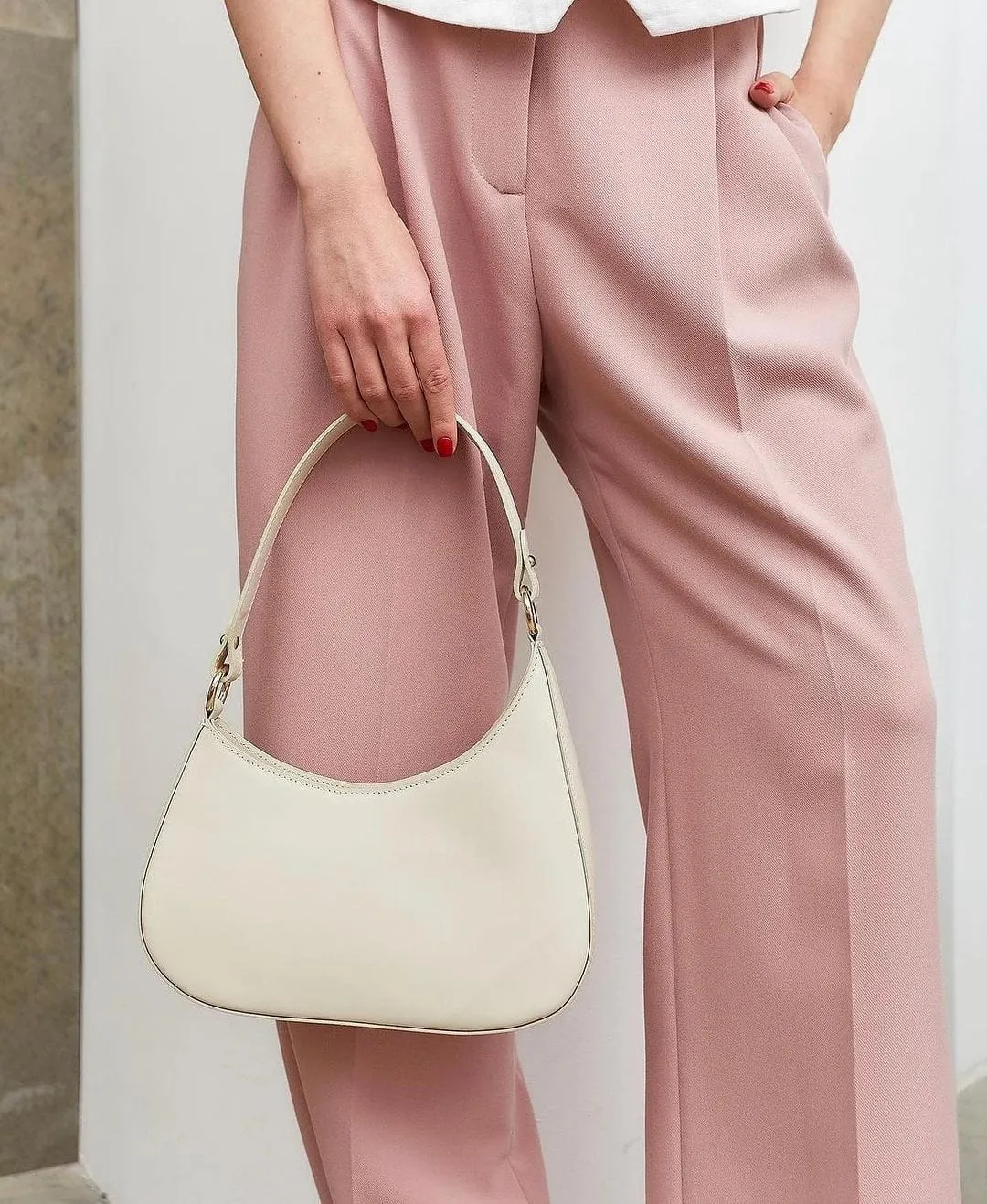 Luna Women's White Shoulder Bag | RB1013