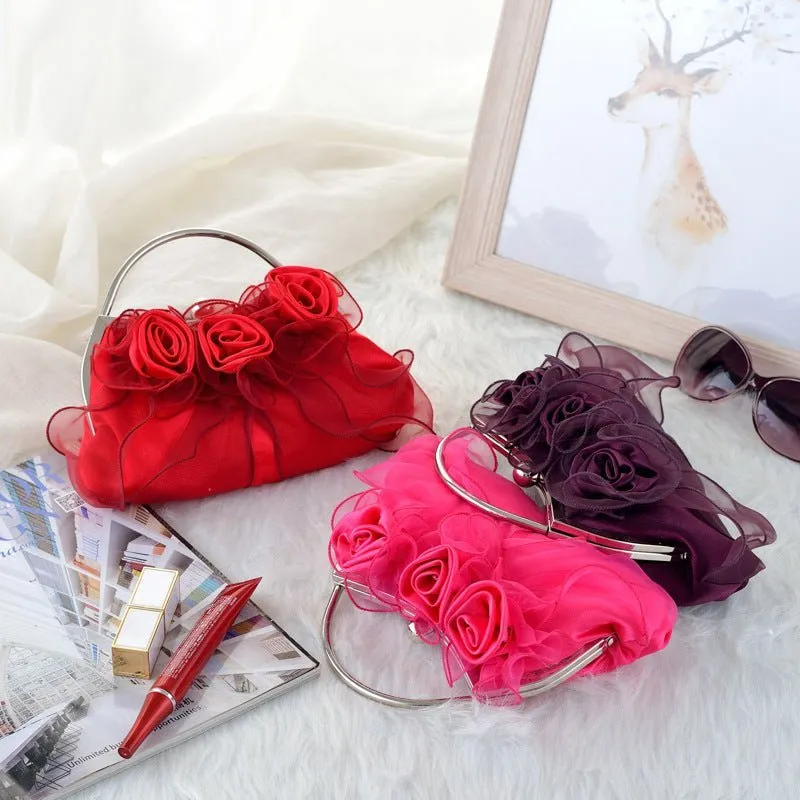 Luxy Moon Handbags Pouch for Wedding Elegant Bridal Flower Evening Clutch Bag