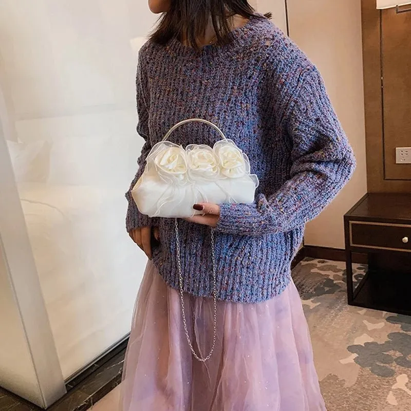 Luxy Moon Handbags Pouch for Wedding Elegant Bridal Flower Evening Clutch Bag
