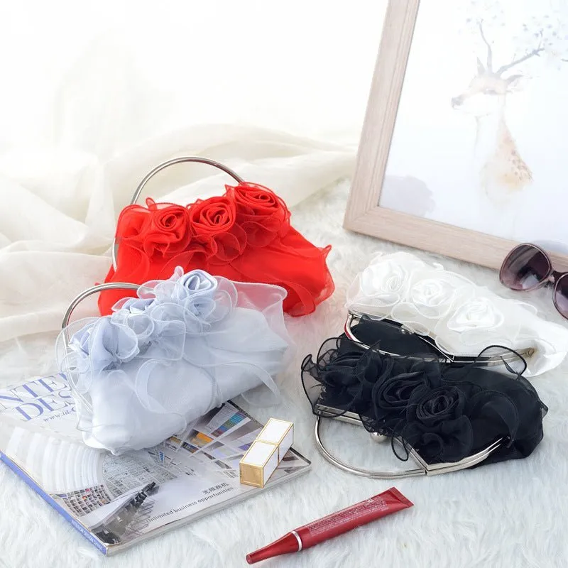 Luxy Moon Handbags Pouch for Wedding Elegant Bridal Flower Evening Clutch Bag