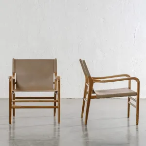 MALAND CONTEMPO SLING ARMCHAIR  |  LIGHT TAUPE LEATHER