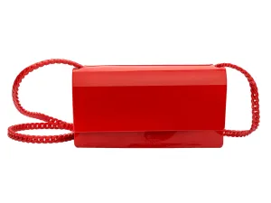Melissa Rectangular Shape Red Party Handbags For Womens
