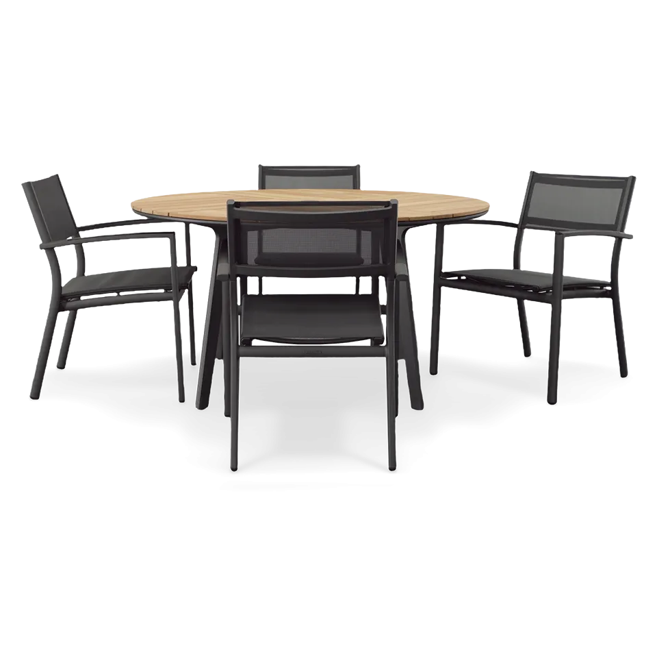 METZ STACKING ARM CHAIR