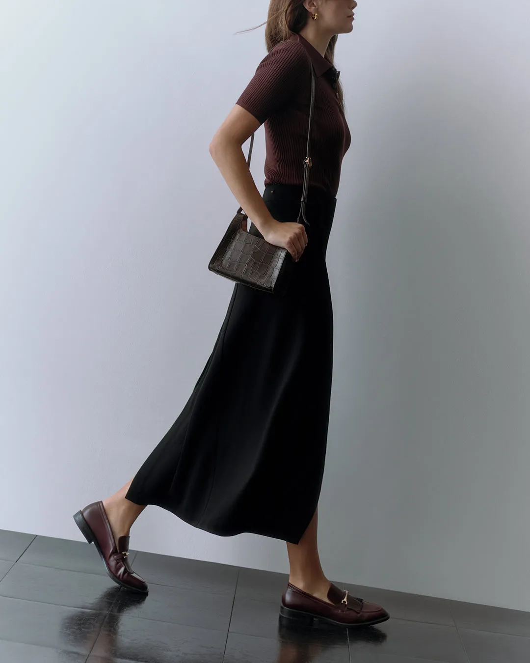 Mini Double Loop Bag (Croco)