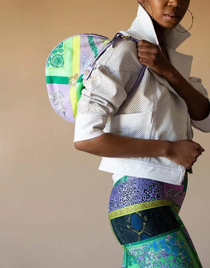 Mixed Print Hobo Bag