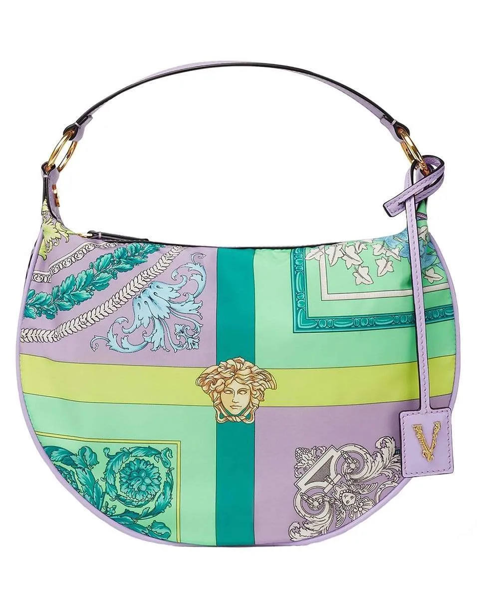 Mixed Print Hobo Bag