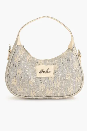 Moonlit Lace Handbag - Ivory Vegan Leather Bag