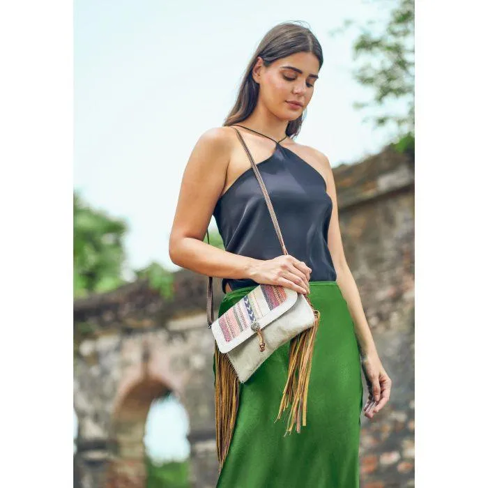 Myra Bag Delicate Hues Lather and Hair-On Bag