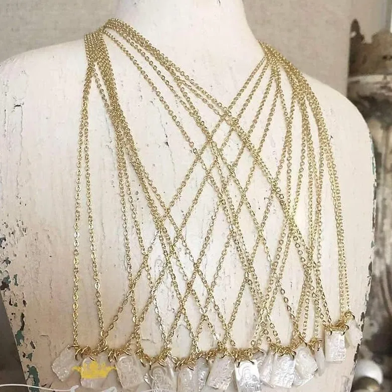 NECKLACE MOTHER OF PEARL SCAPULAR