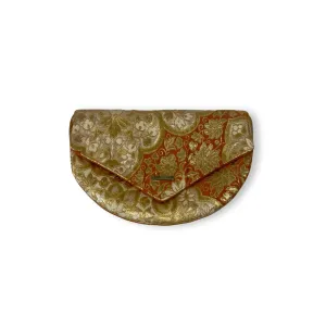 Orange and Gold Mandala Clutch