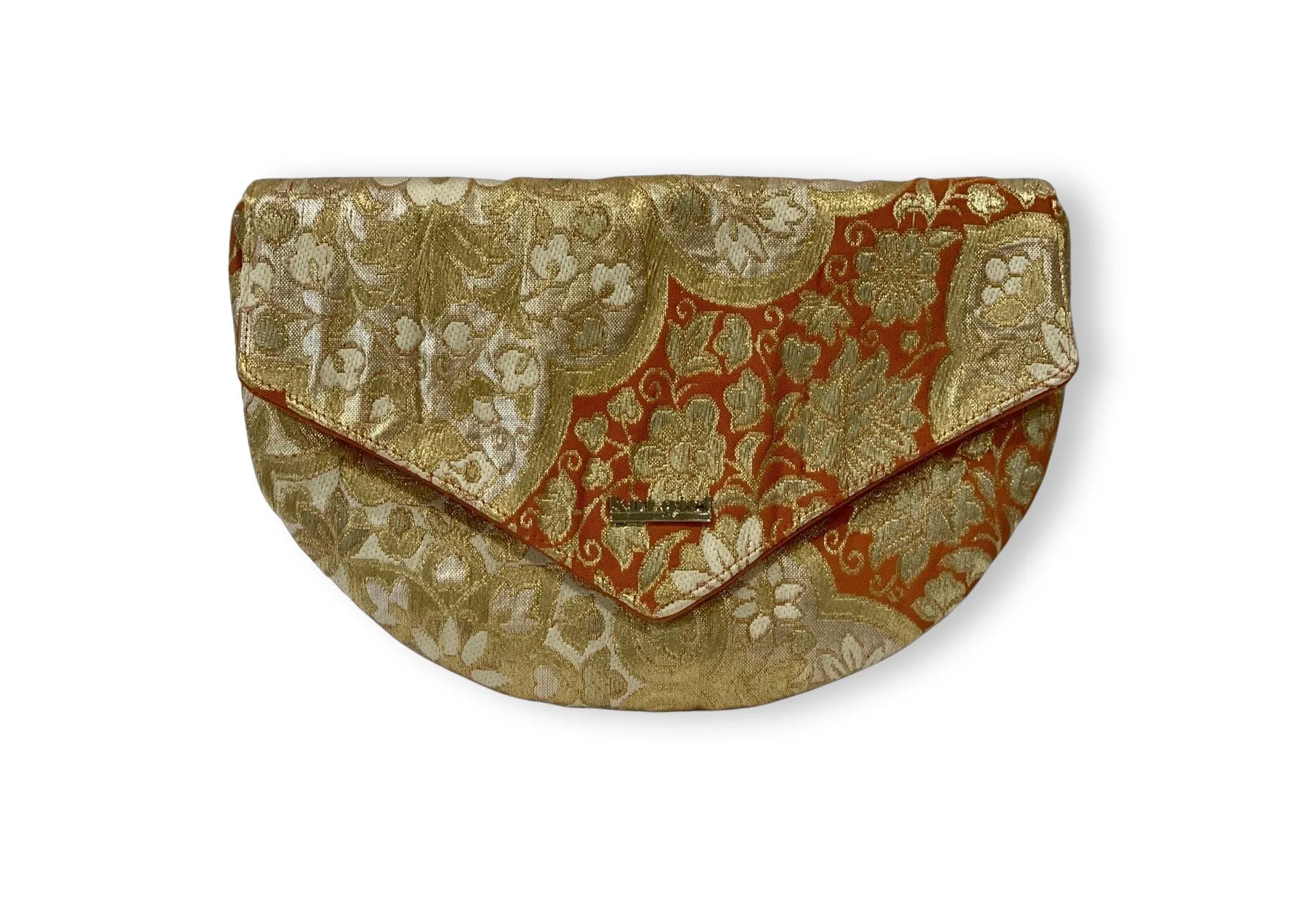 Orange and Gold Mandala Clutch