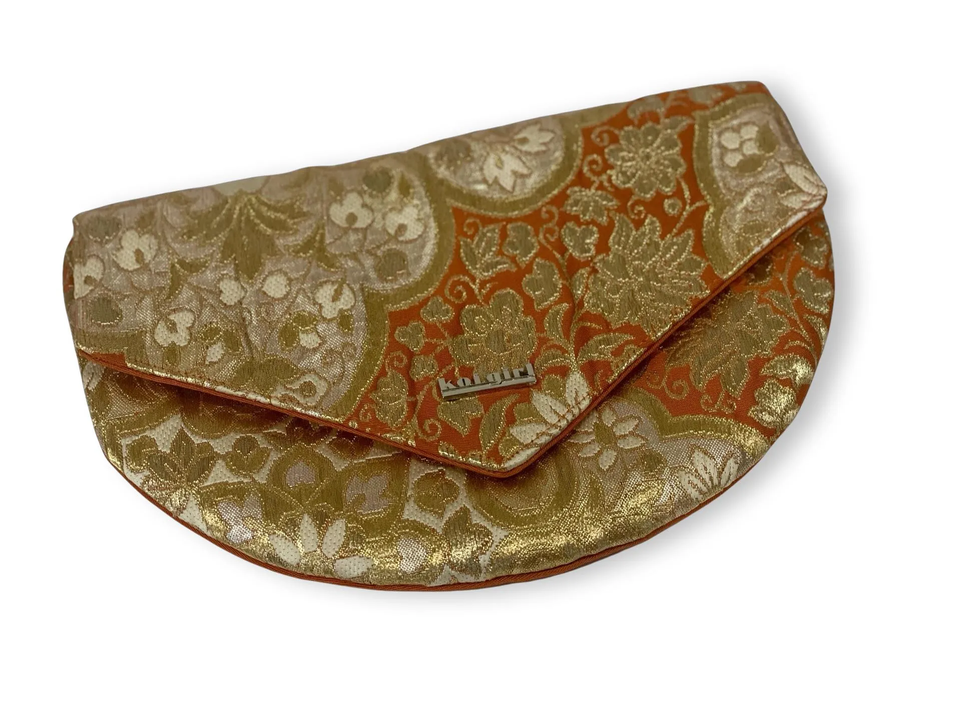 Orange and Gold Mandala Clutch