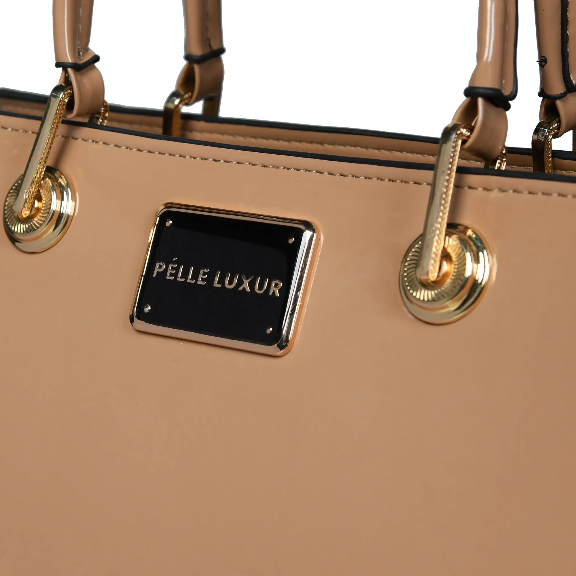 Pelle Luxure Women's PU Medium Satchel Bag – Brown, Black, and Chocolate Brown Options