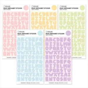 Ramzzine maxi alphabet sticker_capital(pastel/5color)