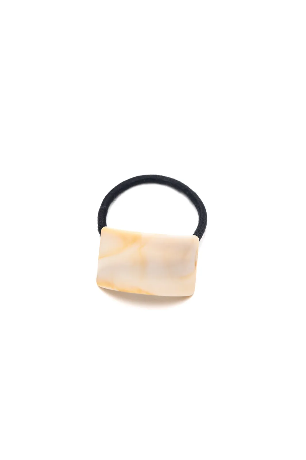 Rectangle Cuff Hair Tie Elastic in Ivory (Ships in 1-2 Weeks) - 2/23