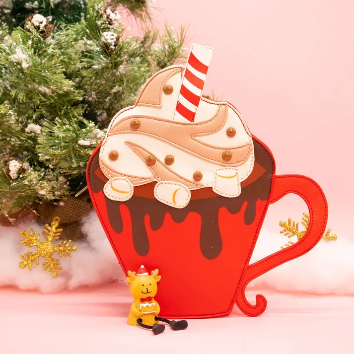 Red Cozy Up With Hot Cocoa Handbag (Bewaltz) - Purse