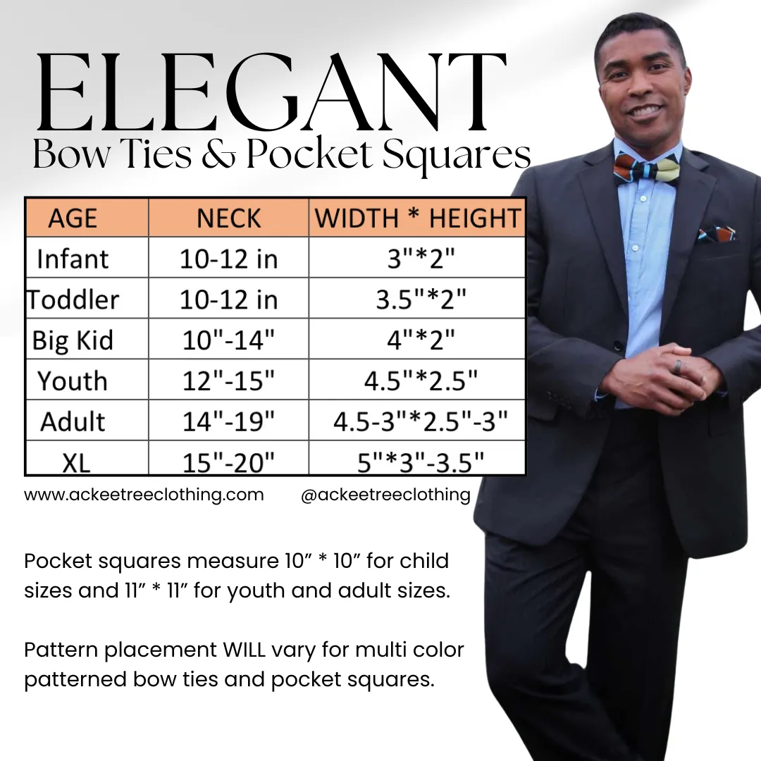 Reggae Roots Bow Tie with Pocket Square