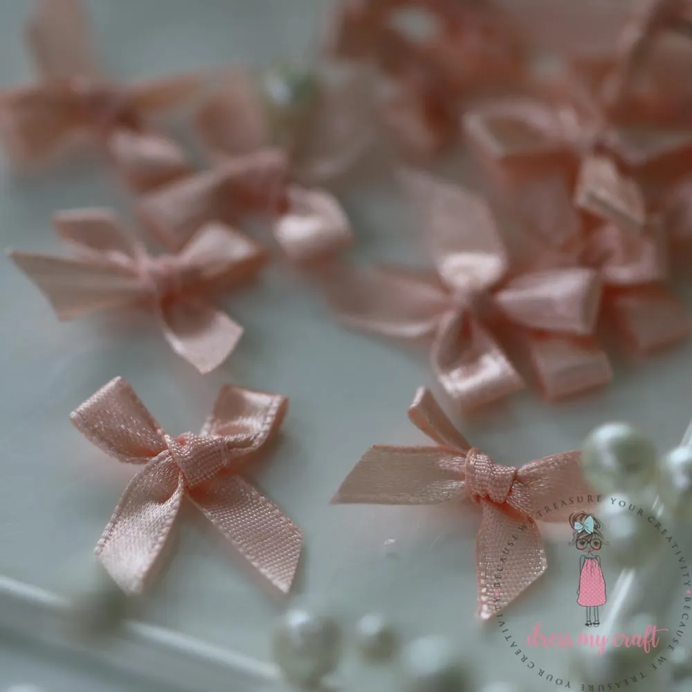 Ribbon Bows - Peach