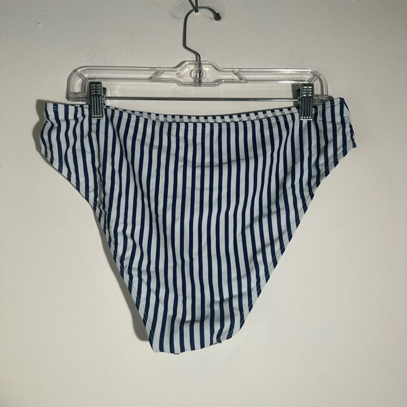 Shein Navy and White Striped Bikini Bottom
