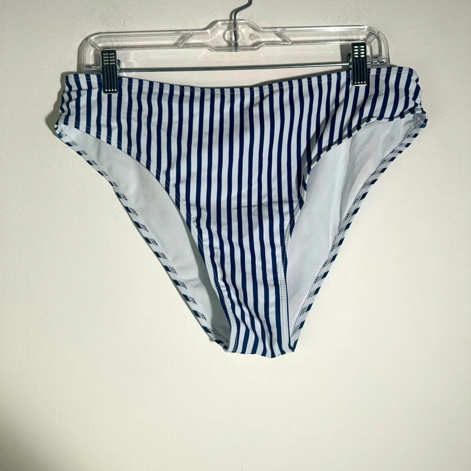 Shein Navy and White Striped Bikini Bottom