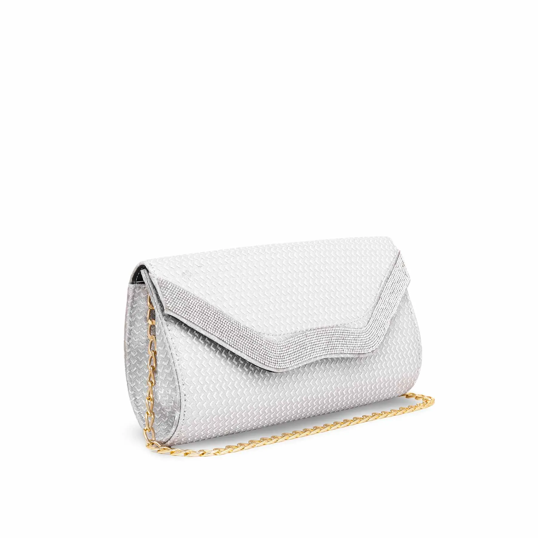 Silver Fancy Clutch P15347
