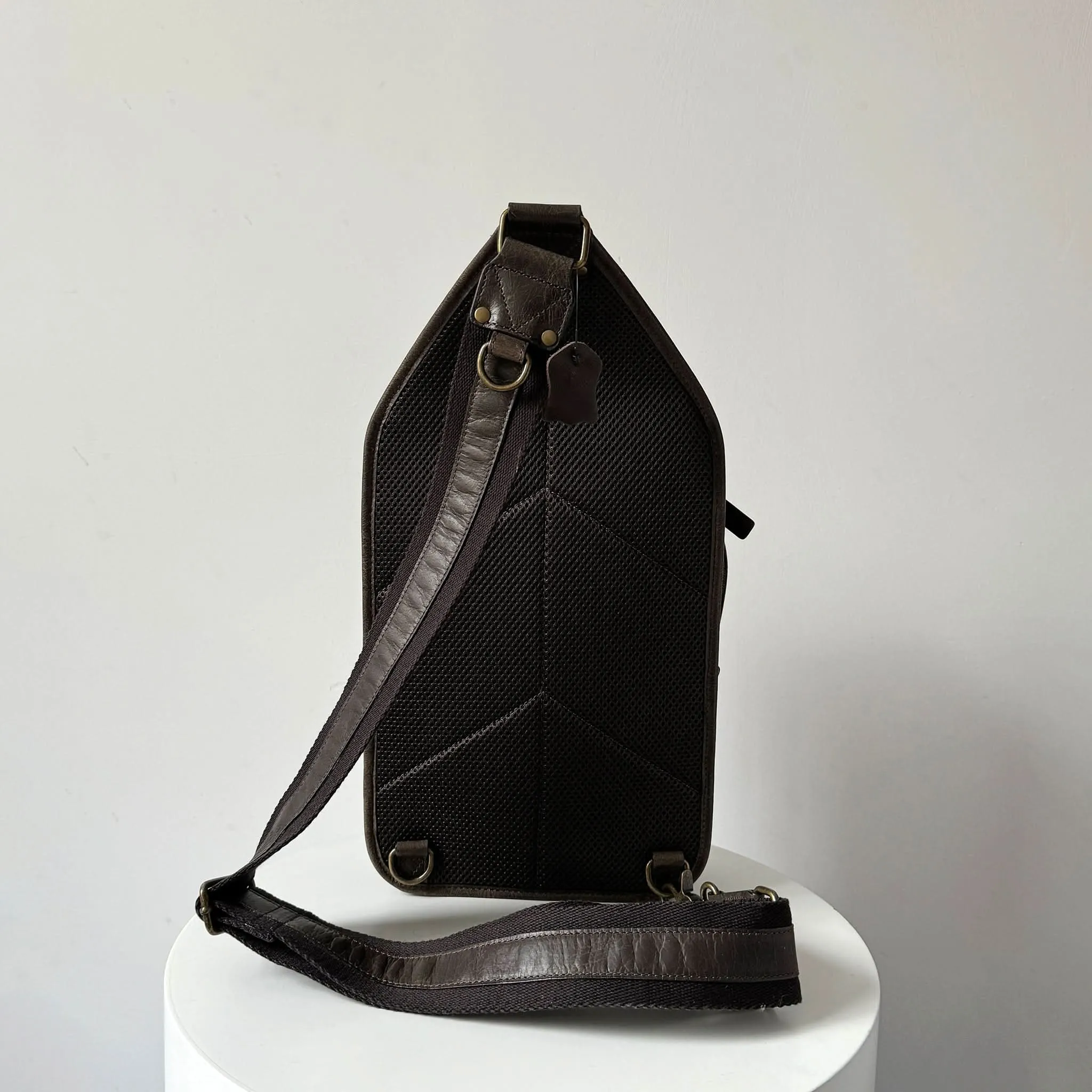 Small Travel Bag, Crazy Horse Sling Crossbody Leather Bag