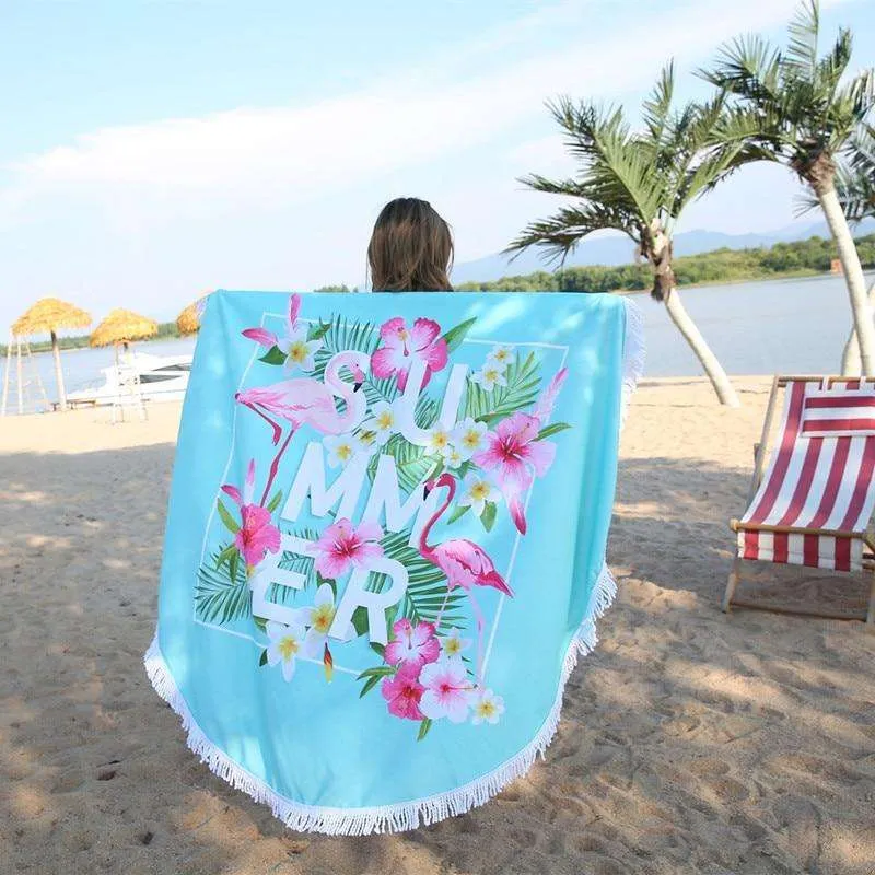 Summer Fun Beach Towel with Fringe