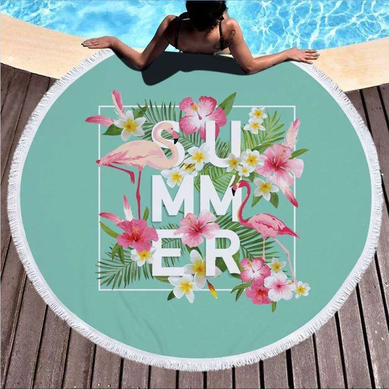 Summer Fun Beach Towel with Fringe