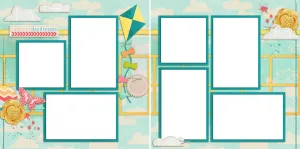 Summer Fun - Digital Scrapbook Pages - INSTANT DOWNLOAD