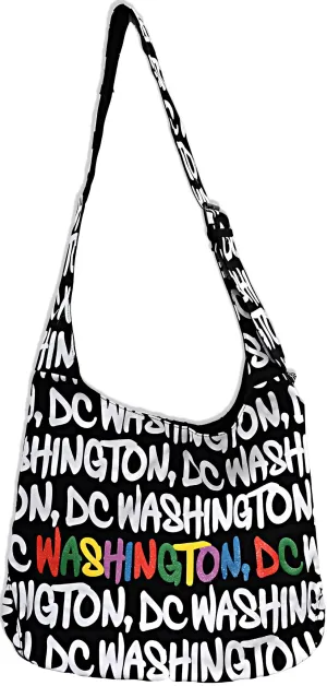 TBDC48 Robin Ruth Round Sling Bag - Black/White/Multi Washington DC