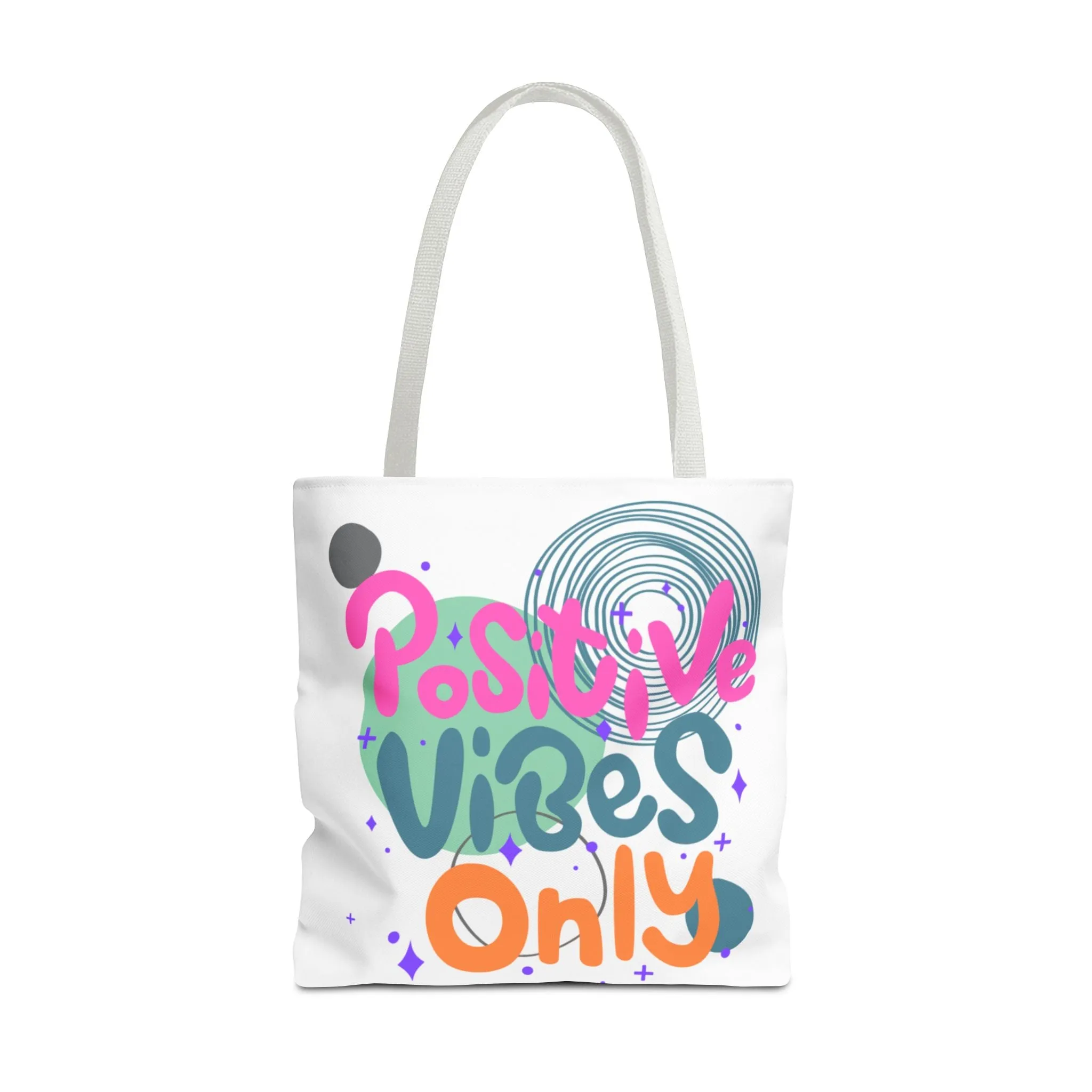 Tote Bag - Positive Vibes Only Whimsical Abstract Design