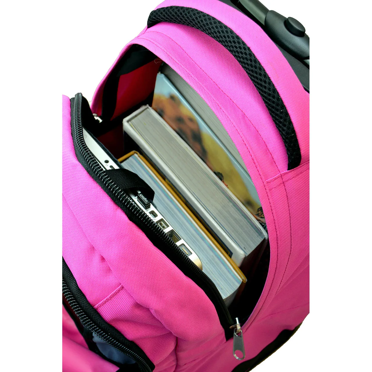 Wake Forest Premium Wheeled Backpack in Pink