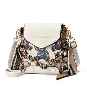 Whimsical Printed Mini Messenger Bag