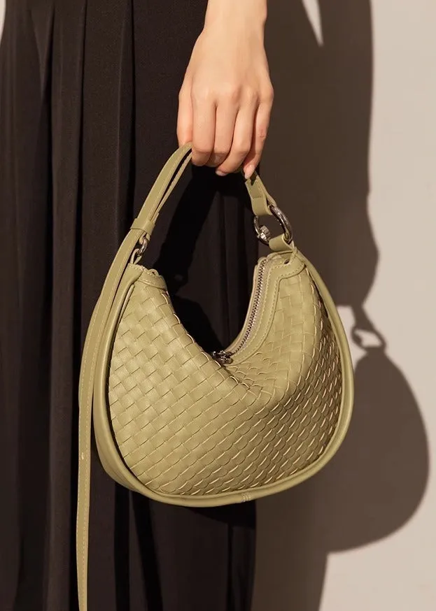 Woven Leather Handbag Hobo Bag Dumpling Handbags