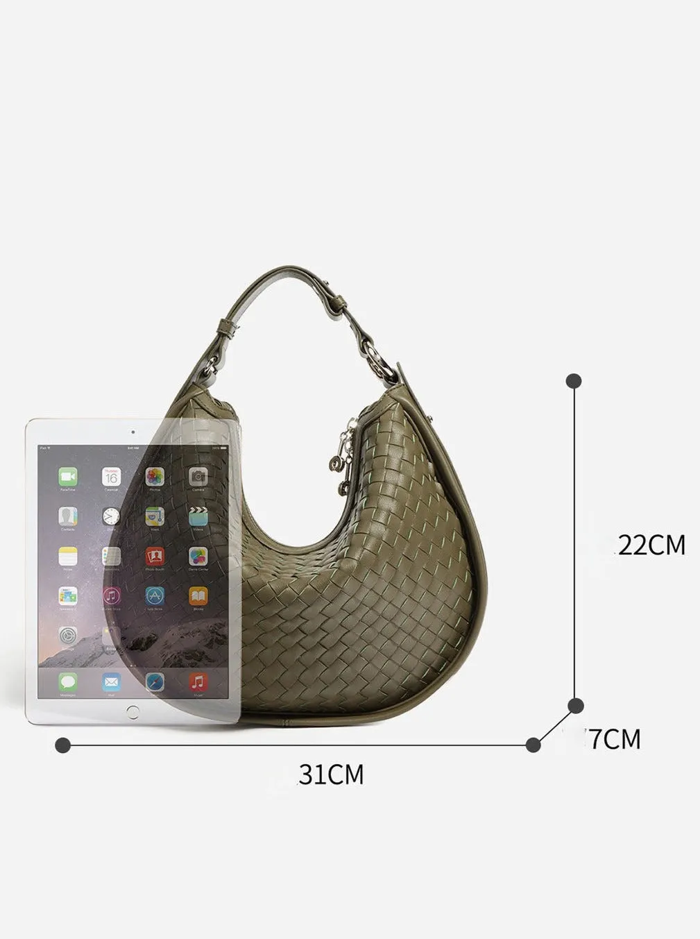 Woven Leather Handbag Hobo Bag Dumpling Handbags