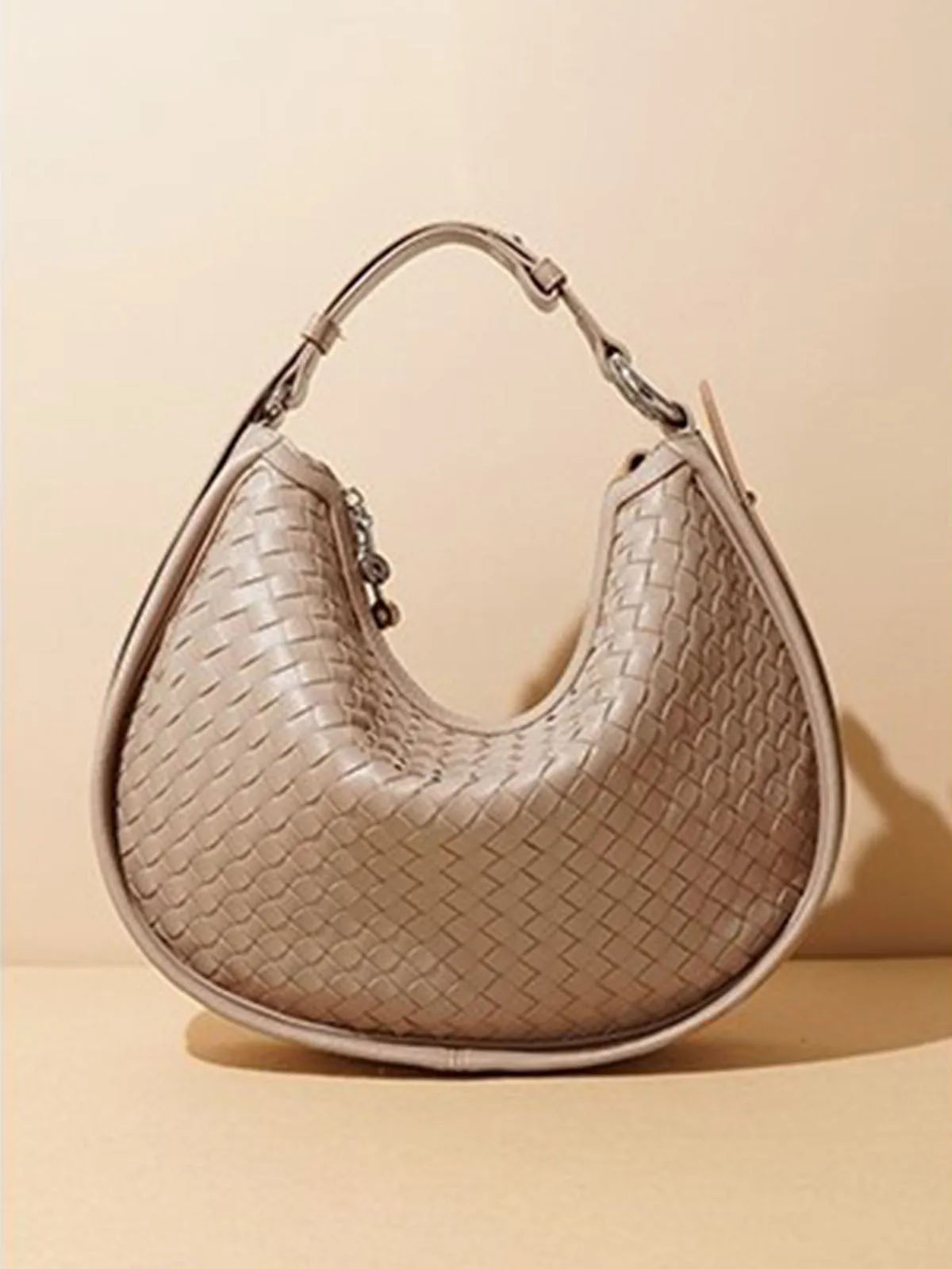 Woven Leather Handbag Hobo Bag Dumpling Handbags