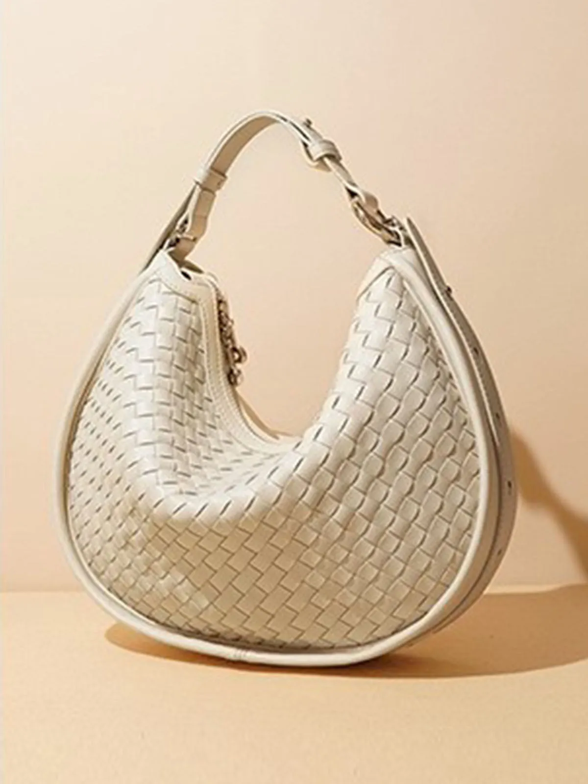 Woven Leather Handbag Hobo Bag Dumpling Handbags
