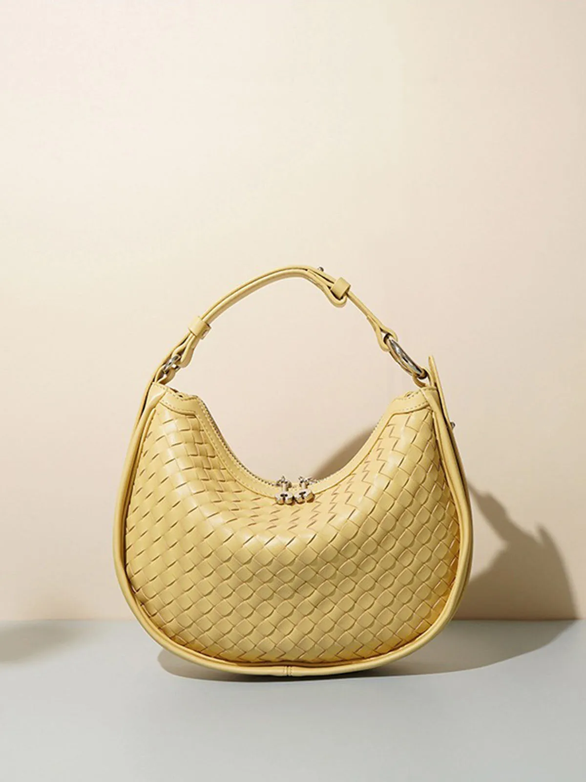 Woven Leather Handbag Hobo Bag Dumpling Handbags